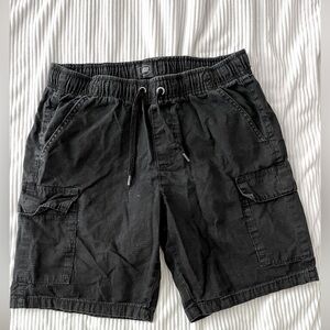 Black cargo shorts